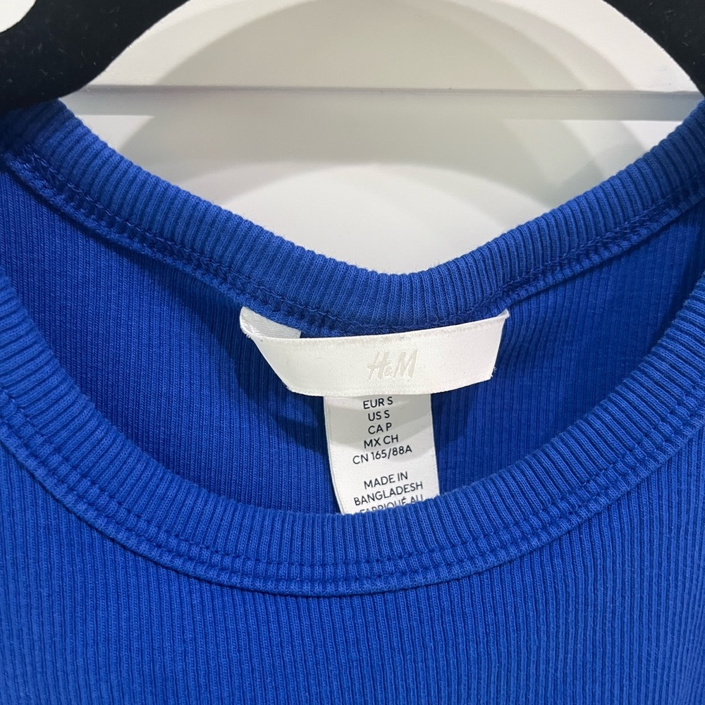 H&M Royal Blue Ribbed Tank Top - Picture 2 of 3